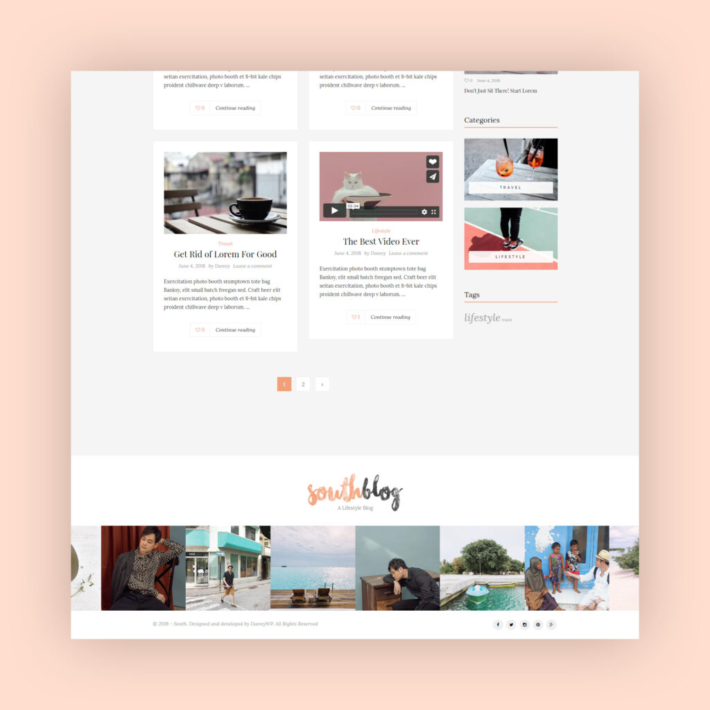 SouthBlog - Minimal and Modern Blog WordPress Theme - AZ-Theme.Net
